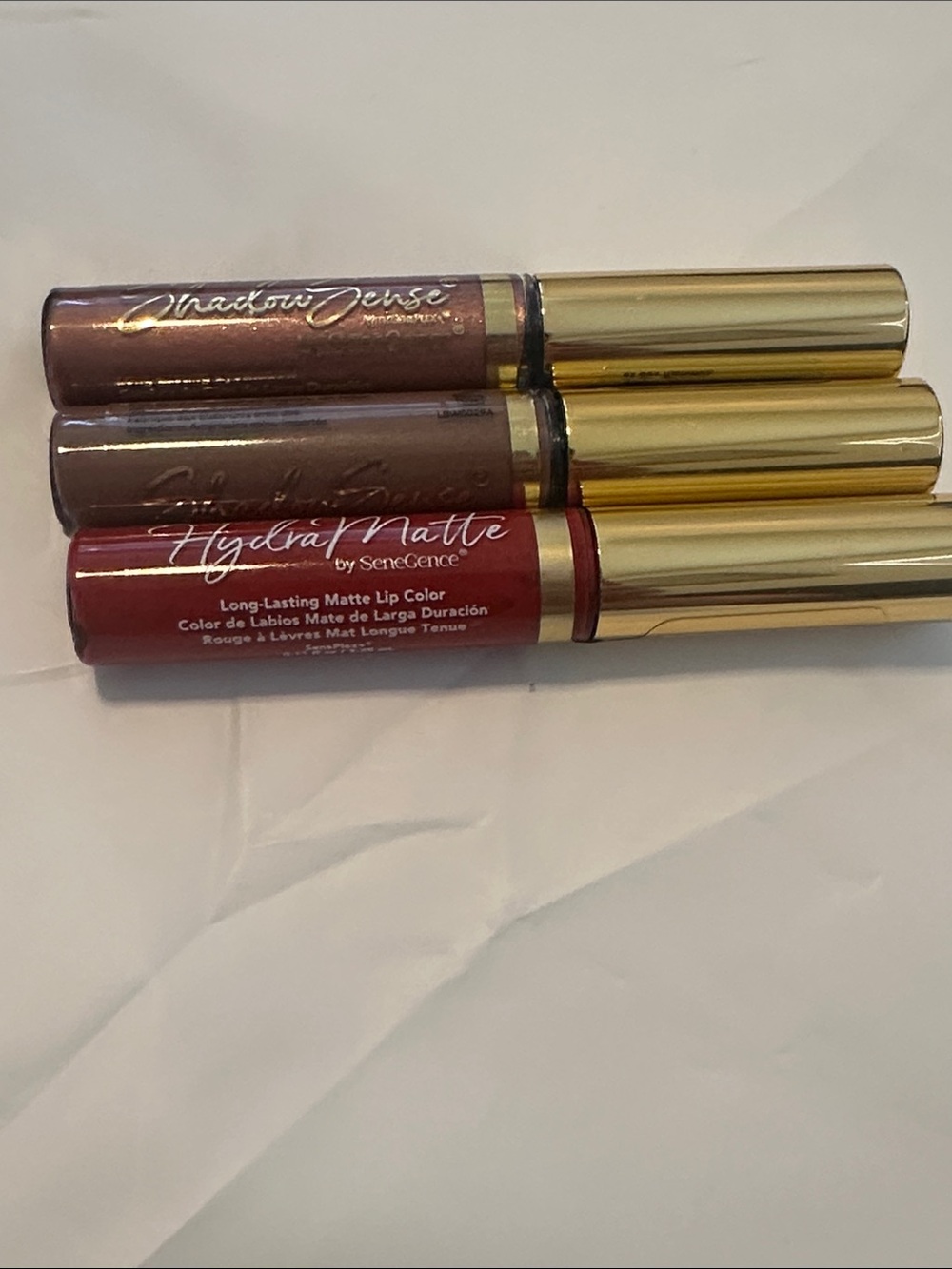 NWT SeneGence Mini Size Trio:Red, Brown, Shimmer Bronze (Lip Color & Eyeshadows) - Picture 1 of 2
